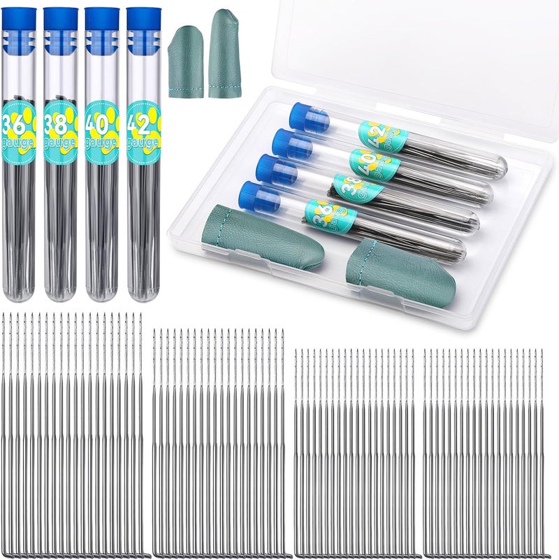 Yizzvb 80Pcs Needle Felting Needles, 4 Sizes Wool Felting Needles, Needle Felting Tools Supplies Kit with Felting Needles Fingercots Storage Box for DIY Wool Felting Crafts - Image 1
